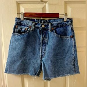 Levi’s High Waisted 501 Denim Button Fly Shorts